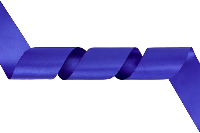 MEEDEE Royal Blue Ribbon Lux Double Faced Satin Ribbon 3 Inch Wide Royal Blue Satin Ribbons by 10 Yards Ribbons for Christmas Tree, Flower Bouquet, Weddings, Bow Making