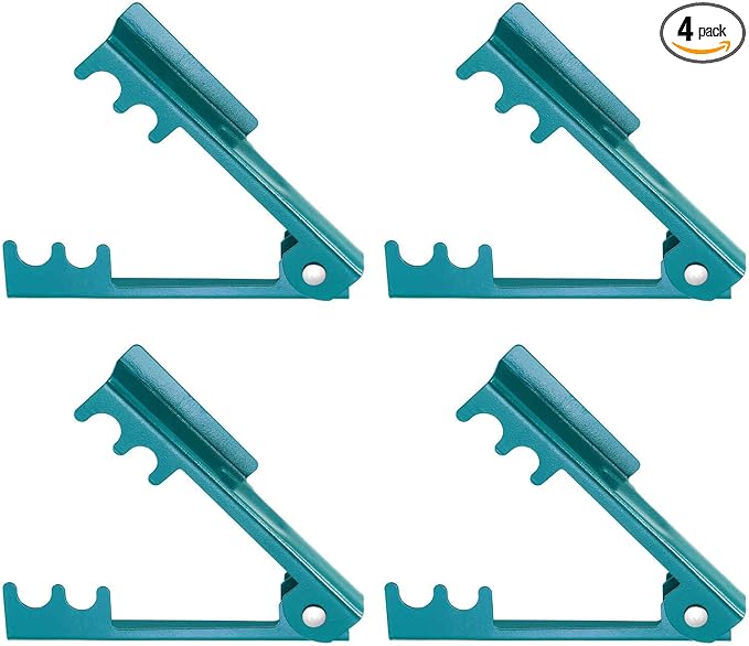 HARFINGTON 4pcs Rose Thorn Stripper Tool 5.5" Metal Flower Thorn Leaf Remover Flower Stem and Leaf Stripping for Gardening Home Florist Arrangement, Blue