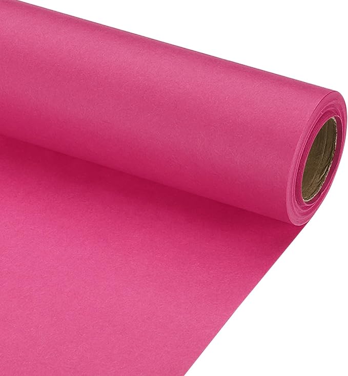 PATIKIL Wrapping Paper, 20" x 300"(25') 70 GSM Craft Paper Roll Kraft Packing Paper for Poster Bulletin Board, Gift Wrapping, Dark Pink