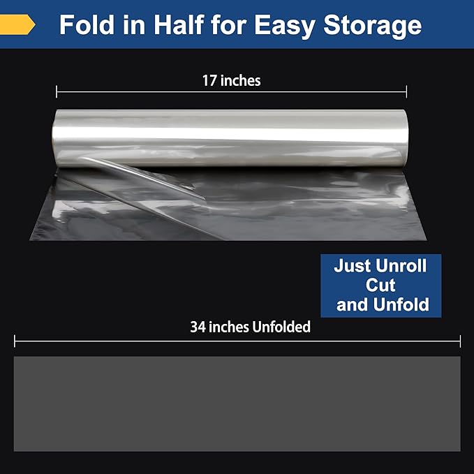 POPGIFTU 148 ft Clear Cellophane Wrap Roll (34 in x 148 ft)-3 Mil Thicken Cellophane Roll, Large Clear Wrapping Paper to Flower Gift Baskets Wrap, Gift Basket Wrapping Supplies