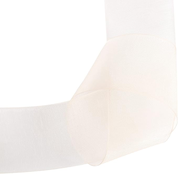1-1/2 Inch Tan Shimmer Sheer Organza Ribbon Sheer Chiffon Ribbon 50 Yards-Roll Multiple Colors Available for Gift Wrapping Wedding Events Christmas Décor
