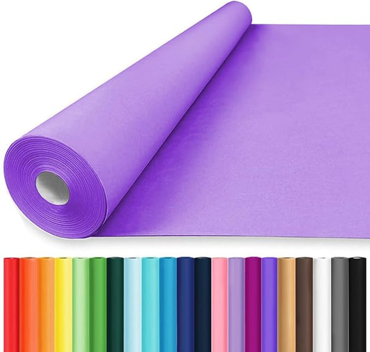 Vanhench 24"x2520" (210') Purple Solid Color Wrapping Paper, Art Kraft Paper for Gift, Birthday, Bouquet Flower Crafts Packing & Poster Bulletin Board