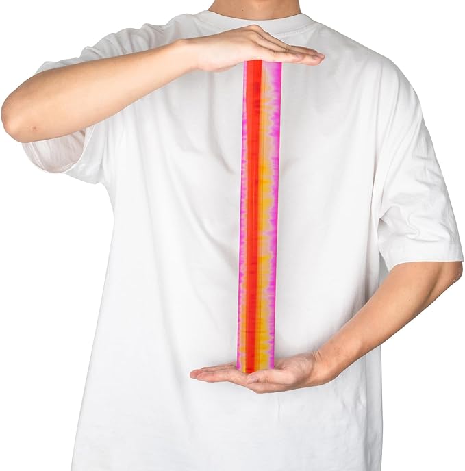 LeZakaa Orange Red Wrapping Paper Roll - Holographic Iridescent Wrapping Paper for Birthday, Chritsmas, Holiday - 17 inches x 32.8 Feet (47.23 sq.ft.)