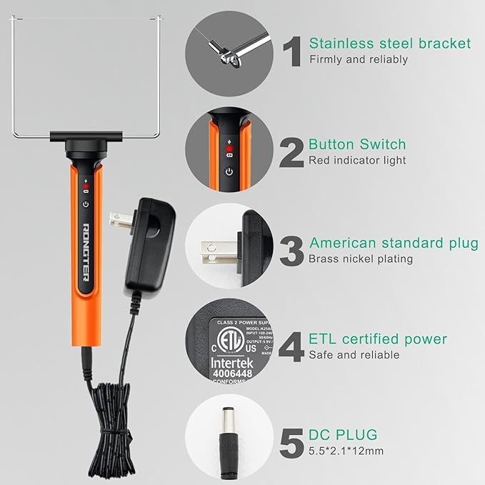 4 in 1 Hot Wire Electric Foam Cutter kit, Styrofoam Cutting Tool 15W/ 6V, Heated Foam Carving Knife Kit. (Bagged Orange)