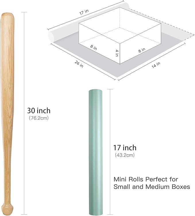 RUSPEPA Mint Matte Wrapping Paper - Solid Color Pearly - luster Paper Perfect for Wedding, Birthday, Spring, Christmas, Baby Shower, DIY Bouquet -17 Inches X 32.8 Feet