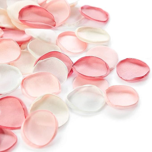 Floroom 500pcs Rose Petals Blush Pink Faux Silk Flower Petals for Wedding Flower Girl Basket Aisle Scatter Cake Dinner Table Centerpieces Party Confetti Bridal Shower Romantic Night Decoration