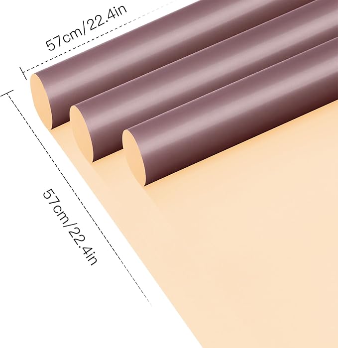 WRAPAHOLIC 20 Sheets Flower Wrapping Paper - 22.4 x 22.4 inch Cameo Brown Color Water-Resistant Floral Bouquet Wrapping Paper, Florist Supplies Packaging for Wedding Birthday Gift DIY