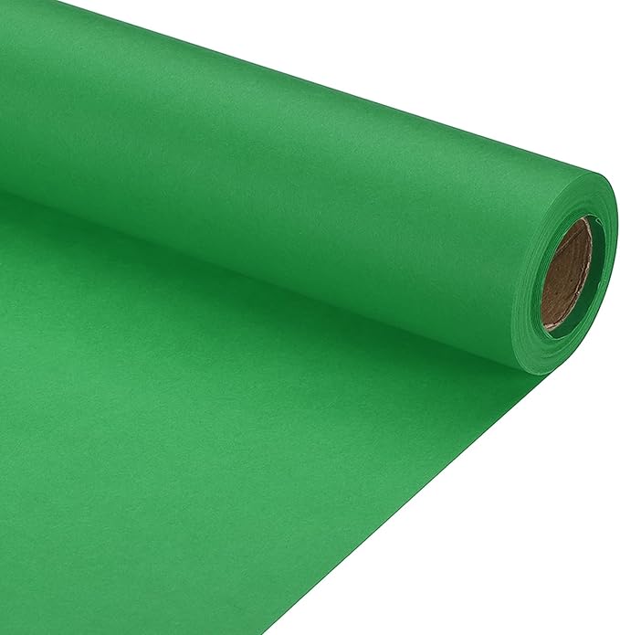 PATIKIL Wrapping Paper, 15" x 394"(33') 70 GSM Craft Paper Roll Kraft Packing Paper for Poster Bulletin Board, Gift Wrapping, Green