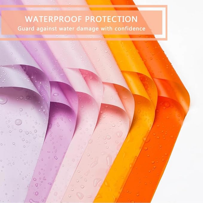 BBJ WRAPS Translucent Flower Wrapping Paper for Florist Waterproof Durable Bouquet Wrapping Paper for Floral Arrangements on Valentine's Day, Mother's Day, 22.8x22.8 Inch - 20 Sheets(Grey)