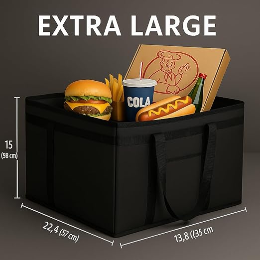 musbus Insulated Food Delivery Bag Cooler Bags Keep Food Warm Catering Therma for doordash Catering cooler bags insulated catering bag 22x14x13 therma catering shopper accessories hot XL XXL Pizza