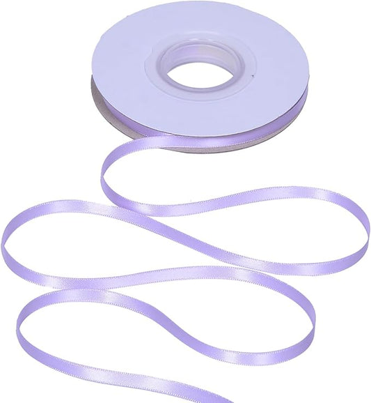 YAMA Light Purple Double Faced Satin Ribbon 1/4 Inch 25 Yards Lilac Ribbon for Gift Wrapping Crafts Hair Bows Wedding Party Decoration