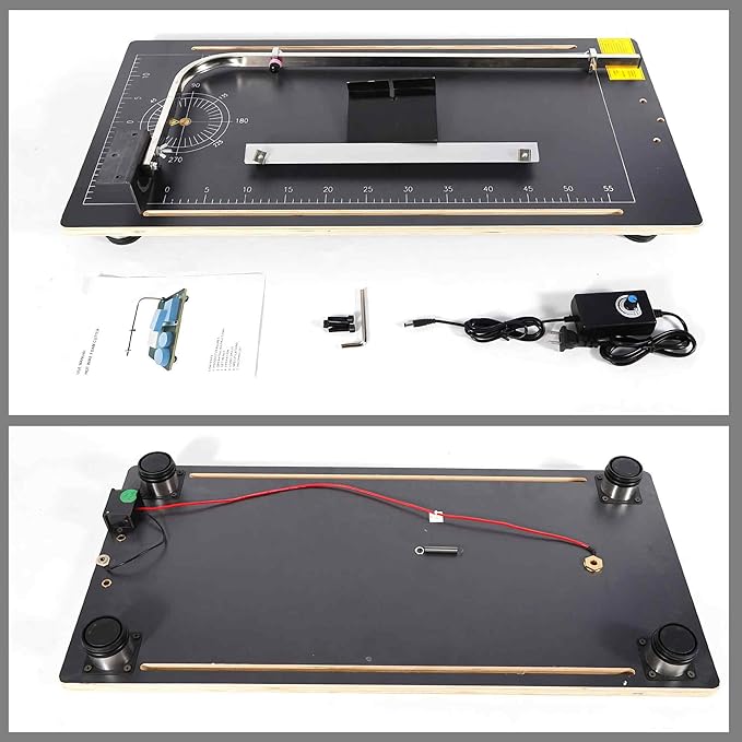 110V Hot Wire Foam Cutter with Scale, 30.7" ×15 ", 24W Professional Heat Cutting Machine for Foam, Sponge, EPE, Ribbon, KT Board, Adjustable Angle and Temperature