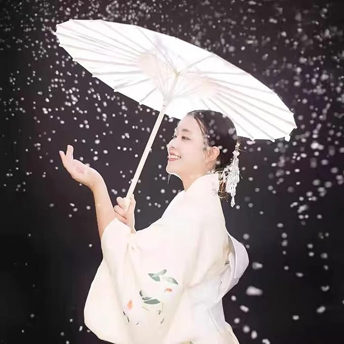 Chinese Japanese Handmade Parasol Umbrella,Asian Decoration DIY Art Dance Classical Umbrella for Wedding Parties Photography Costumes Cosplay