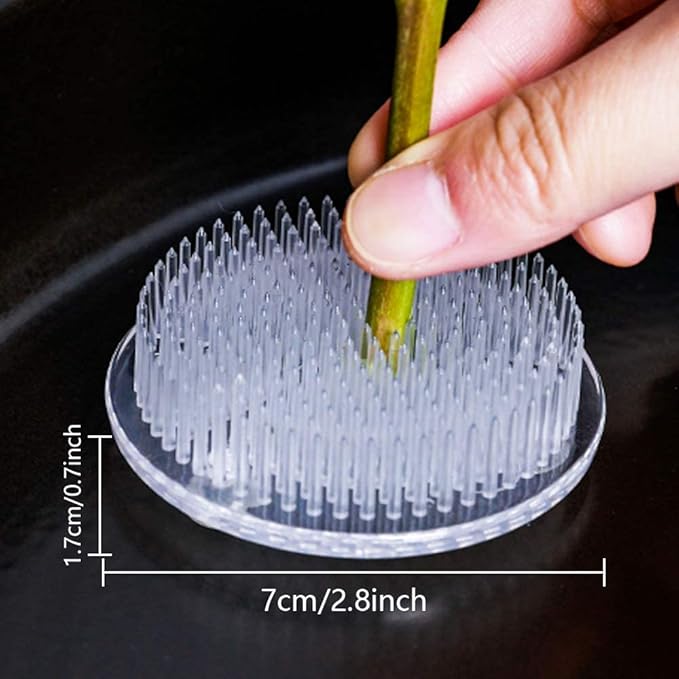 Flower Frog Clear Plastic Pin Frog Flower Arrangement Holder 2.76" Inch (70mm)
