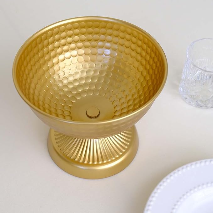 6.5 inch 10 pcs Brass Vase Bowl Gold Centerpieces for Tables Wedding Party Event Gold Accent Decorative Bowl Vintage Style