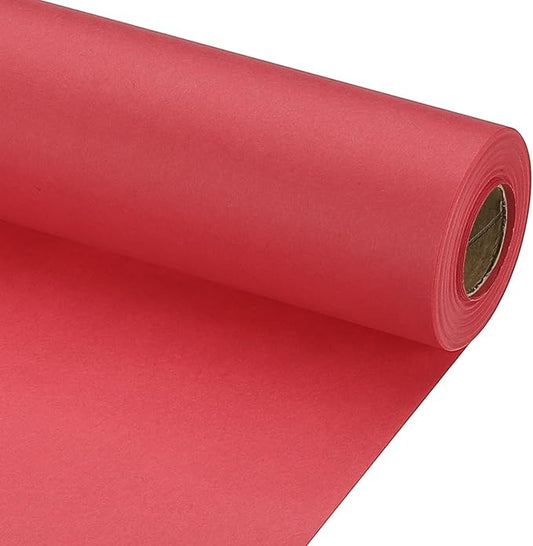 PATIKIL Wrapping Paper, 15" x 600"(49') 70 GSM Craft Paper Roll Kraft Packing Paper for Poster Bulletin Board, Gift Wrapping, Red