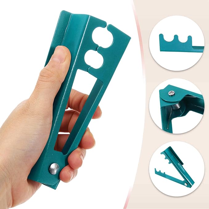 HARFINGTON 4pcs Rose Thorn Stripper Tool 5.5" Metal Flower Thorn Leaf Remover Flower Stem and Leaf Stripping for Gardening Home Florist Arrangement, Blue