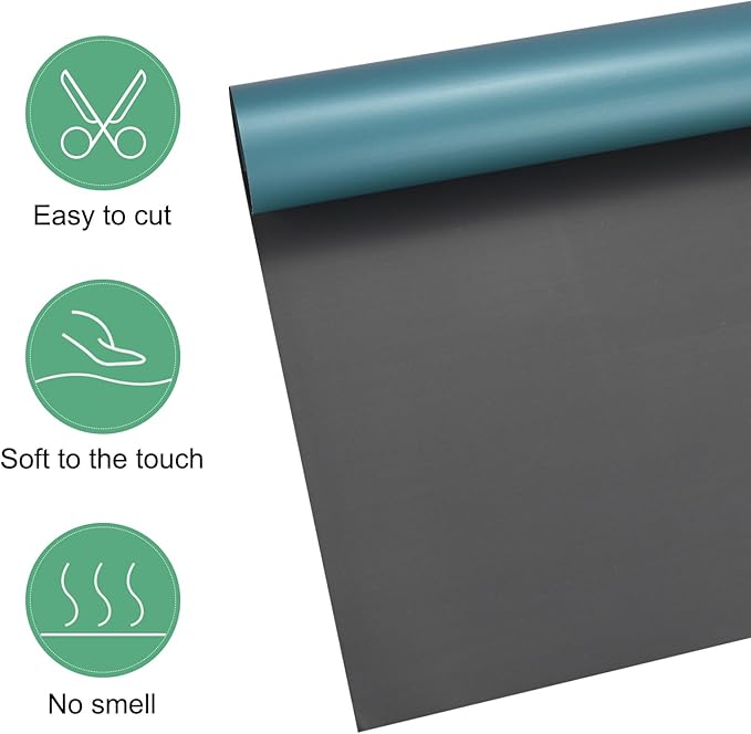 M METERXITY 20 Sheets Flower Wrapping Paper Bouquet, 23 Inch Double-Sided Gray Blue & Gray BOPP Waterproof Floral Wrapping Paper Flower Packaging DIY for Wedding/Party/Gift Bouquet Wrap Paper