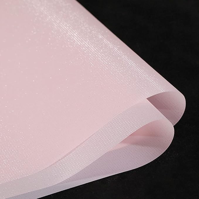 FWSA WRAPS Floral Wrapping Paper for Bouquets Pink Waterproof Pure Color DIY Flower Gift Packaging Material Florist Supplies 40 Sheets 22.8X22.8 Inches (COLOR 7)
