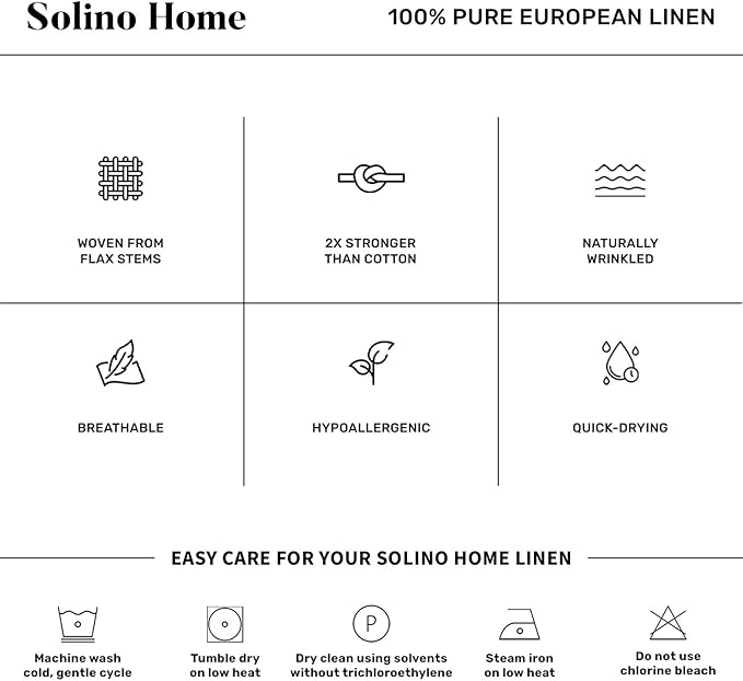 Solino Home 100% Pure Linen Table Runner 90 Inches Long - Floral Print Green and Brown Table Runner 14 x 90 Inch - Handcrafted and Machine Washable - Fallen Leaves Print