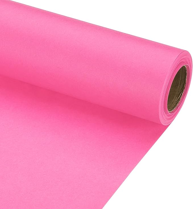 PATIKIL Wrapping Paper, 17" x 300"(25') 70 GSM Craft Paper Roll Kraft Packing Paper for Poster Bulletin Board, Gift Wrapping, Pink