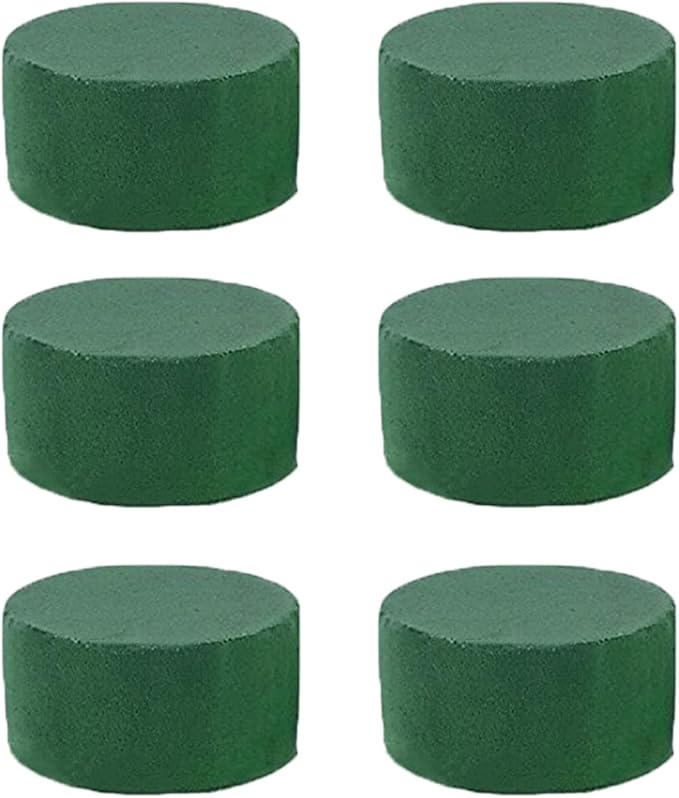 Gree Floral Foam Blocks - Round Green Foam Blocks for Artificials | Versatile Flowers Block for Fresh & Artificial Flower