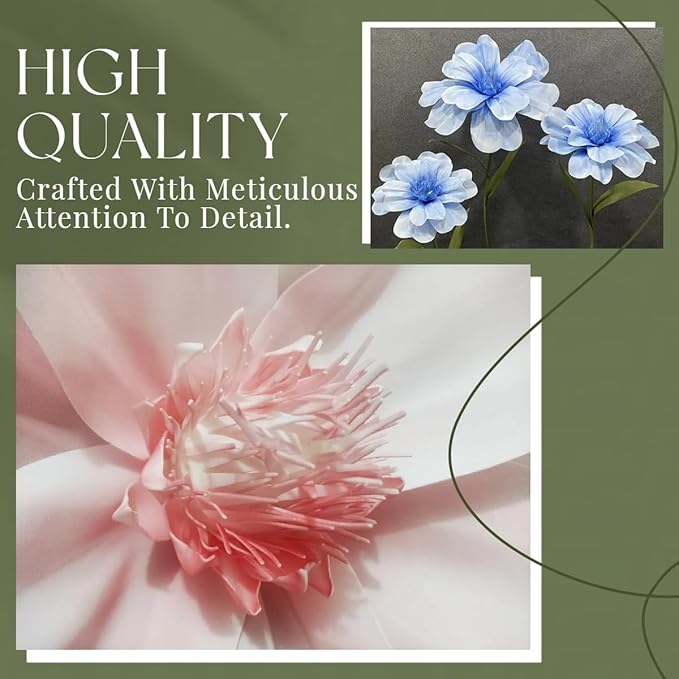 Giant Artificial Flower, 4.6ft Large EVA Flower Backdrop Decorations for Wedding Birthday Christmas Party Photography Shop Window Home Decor Props, White