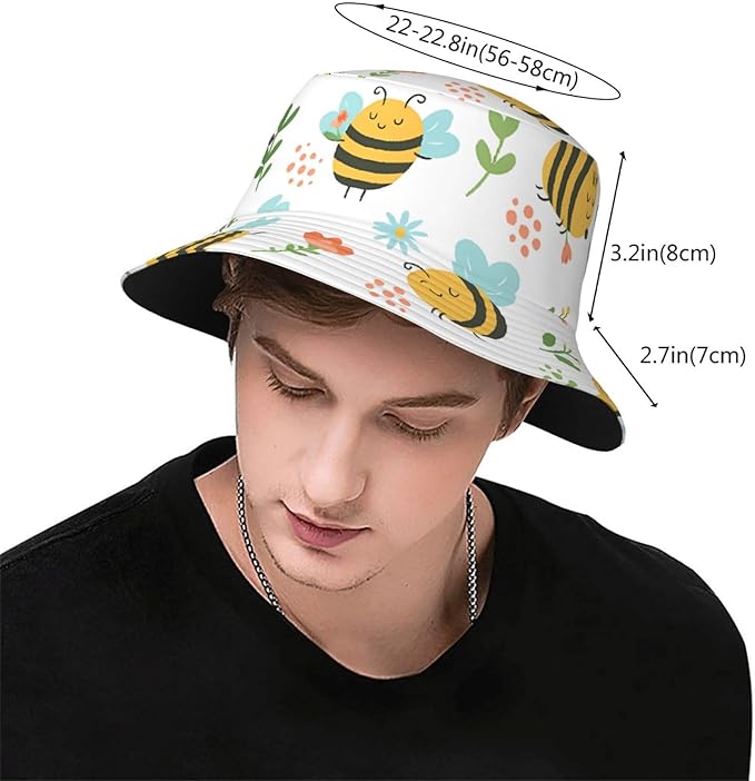 Christmas Navy Blue Tree Bucket Hat Novelty Sun Hats Trendy Fisherman Cap for Men and Women