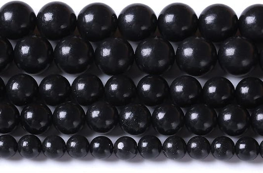 160PCS 4MM Natural Stone Shungite Beads Crystal Loose Beads for Jewelry Making DIY Bracelet