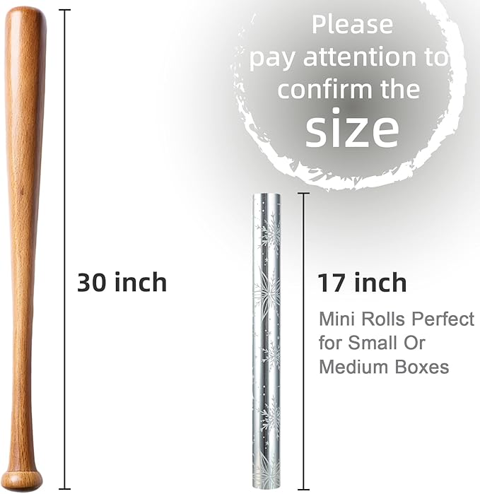 MAYPLUSS Christmas Gift Wrapping Paper Roll - 17 Inch X 33 Feet - Luxurious Metallic Silver Snowflake Elegant Frozen Winter Gift Wrap for Christmas Holiday Scrapbook Paper, Festive Decoration