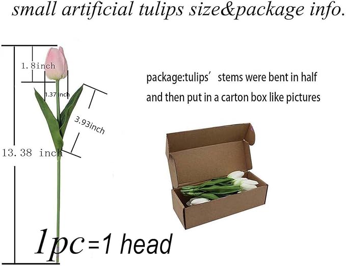 10-Heads Artificial Flowers PU Mini Real Touch Tulip Bouquets for Home Wedding Party Centerpiece Decoration (Gradient Coral)