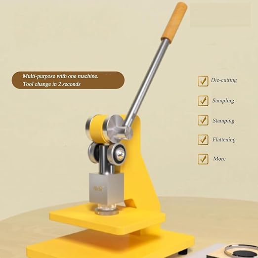 Magnetic Manual Die Cutter die-Cutting Machine,Leather Cutting Embossing Machine, Punching Press Machine for Various of Materials,Downward Stroke: 11mm