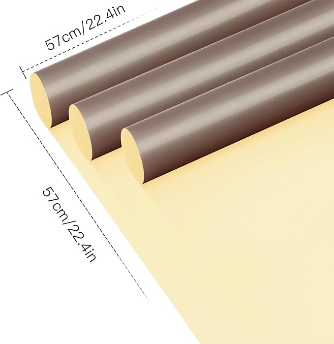 WRAPAHOLIC 20 Sheets Flower Wrapping Paper - 22.4 x 22.4 inch Coffee Color Water-Resistant Floral Bouquet Wrapping Paper, Florist Supplies Packaging for Wedding Birthday Gift DIY