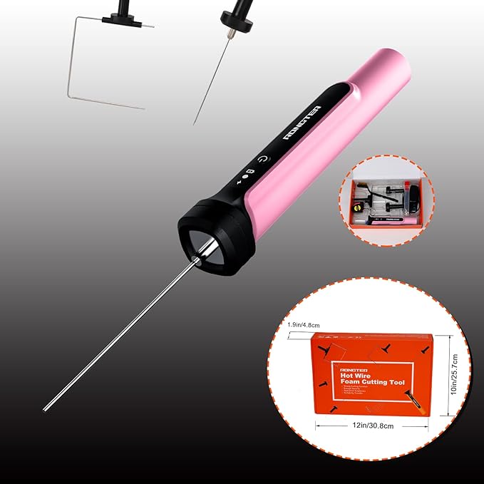 3 in 1 Hot Wire Foam Cutter Kit,Blue Foam Cutter Electric Foam Cutting Tool, Heated Foam Carving Knife Kit