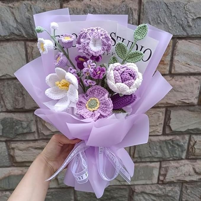 WRAPAHOLIC 20 Sheets Flower Wrapping Paper - 22.4 x 22.4 inch Pure Light Purple Water-Resistant Floral Bouquet Wrapping Paper, Florist Supplies Packaging for Wedding Birthday Gift DIY
