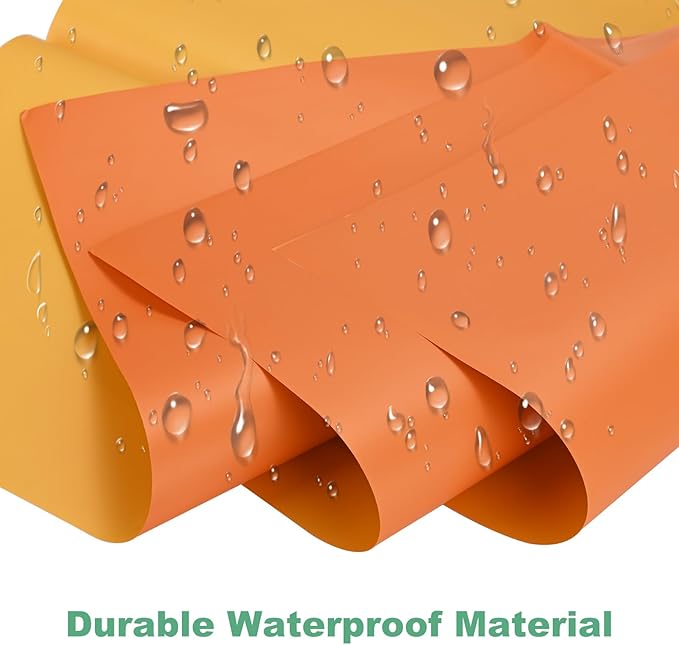 M METERXITY 20 Sheets Flower Wrapping Paper Bouquet, 23 Inch Double-Sided Orange & Apricot BOPP Waterproof Floral Wrapping Paper Flower Packaging DIY for Wedding/Party/Gift Bouquet Wrap Paper