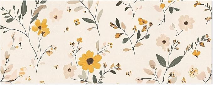 Rustic Wild Flower Wrapping Paper 58x22.8 Inch Waterproof Holiday Gift Wrap Floral Leaves Christmas Thanksgiving Birthday Presents Wrapping Paper