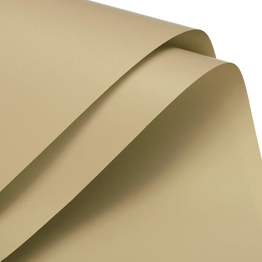 MECCANIXITY Pearlescent Film Flower Wrapping Paper 22.8x22.8 Inch Waterproof for DIY Crafts, Gift/Gift Box Packaging Beige Pack of 20