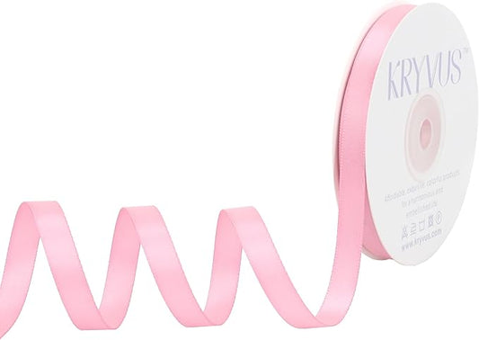 Pink Satin Ribbon, Double Faced 3/8 Inch X 25 Yards, Premium Satin Polyester Ribbon for Gift Wrapping, Crafts, Wedding Decor
