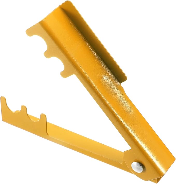 HARFINGTON 4pcs Rose Thorn Stripper Tool 5.5" Metal Flower Thorn Leaf Remover Flower Stem and Leaf Stripping for Gardening Home Florist Arrangement, Yellow