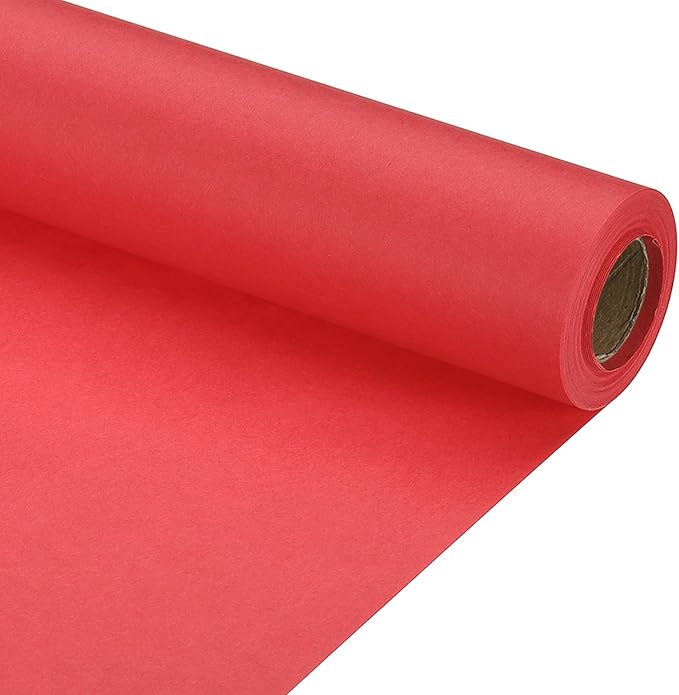 PATIKIL Wrapping Paper, 12" x 394"(33') 70 GSM Craft Paper Roll Kraft Packing Paper for Poster Bulletin Board, Gift Wrapping, Bright Red