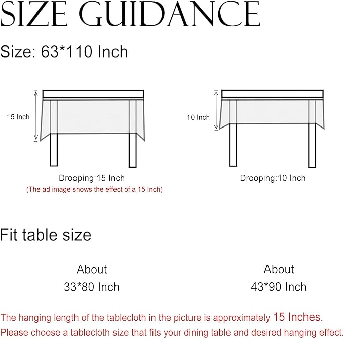 ISAENNE Designer Chinoiserie Linen Floral Extra Long Tablecloth Rectangle,White Wrinkle Resistant Table Cloth,Elegant Decor Tablecloths for Dining Thanksgiving Kitchen Party,63"*110"-Daffy