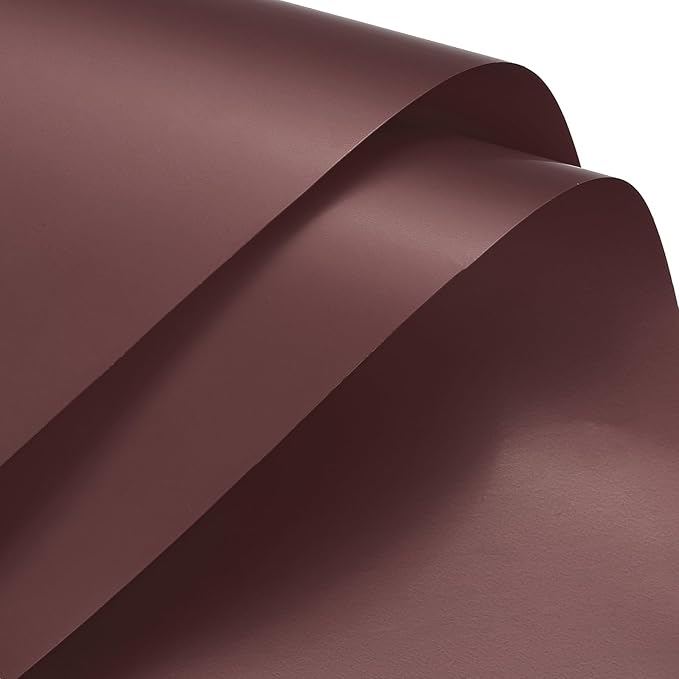 MECCANIXITY Pearlescent Film Flower Wrapping Paper 22.8x22.8 Inch Waterproof for DIY Crafts, Gift/Gift Box Packaging Chocolate Color Pack of 10