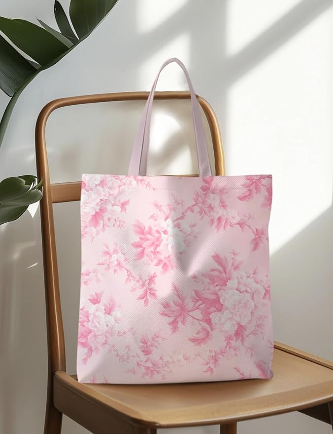 Floral Tote Bag, Floral Bag for Women, Reusable Grocery Bags Shopping Bags