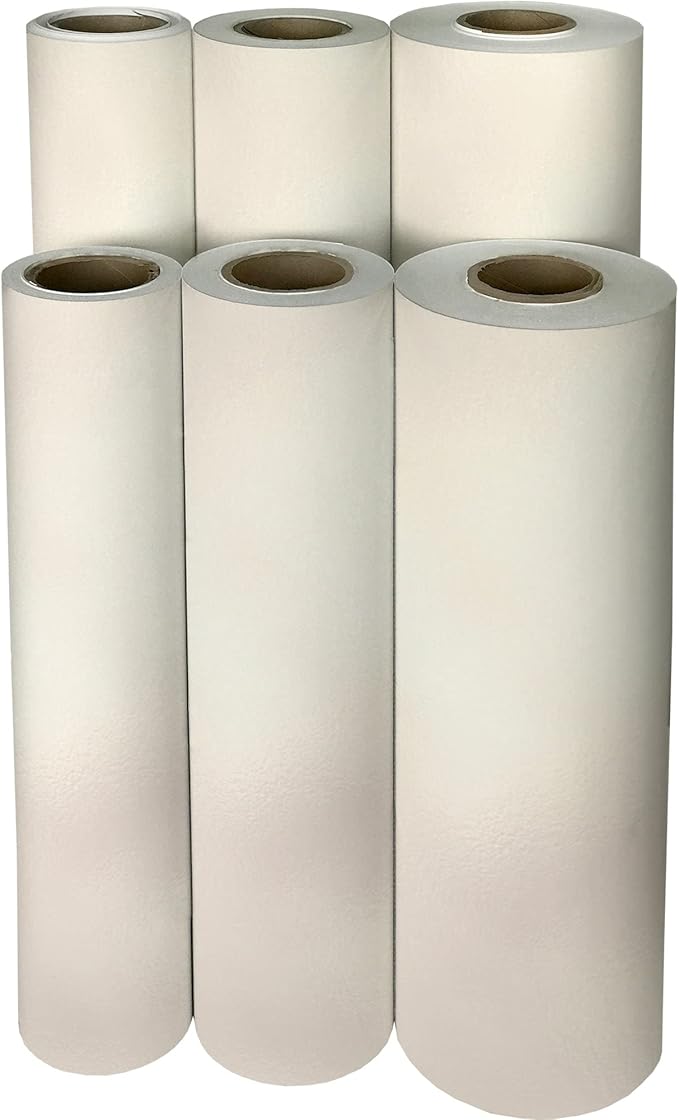 Jillson Roberts Bulk Gift Wrap, Everyday Gift Wrapping Supplies, Pearl Matte Metallic, 1/2 Ream 417 feet x 24 inches