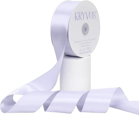Lilac Mist Satin Ribbon, Double Faced 2 Inch X 50 Yards Lilac Mist Ribbon, Premium Satin Ribbon for Gift Wrapping, Crafts, Hair Bow Making, Sewing, Flower Bouquet, Wedding Party Decor
