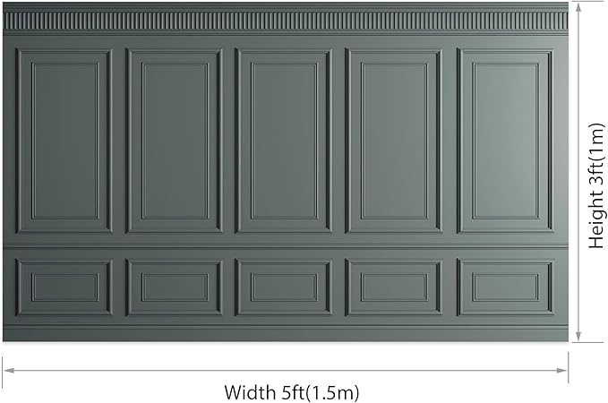 AOFOTO Vintage Room Inside Backdrop Classic French Frame Dark Grey Walls Photo Background for Wedding Bridal Shower Party Banner Home Headboard Decor Wall Photo Studio Booth Props 5x3ft