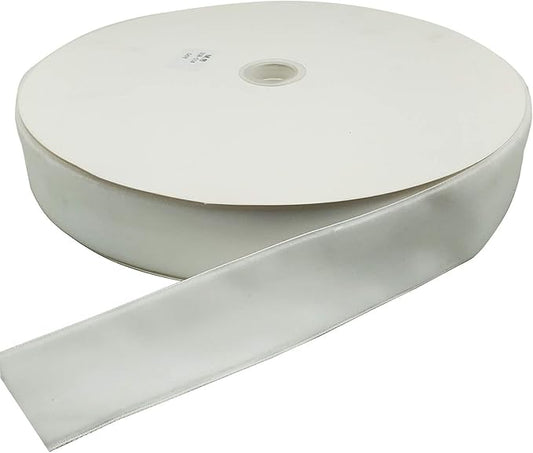 10 Yards Velvet Ribbon Spool (White, 1 1/2")