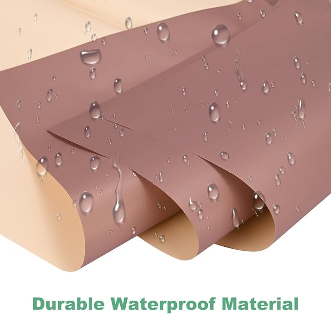 M METERXITY 20 Sheets Flower Wrapping Paper Bouquet, 23 Inch Double-Sided Khaki & Brown BOPP Waterproof Floral Wrapping Paper Flower Packaging DIY for Wedding/Party/Gift Bouquet Wrap Paper