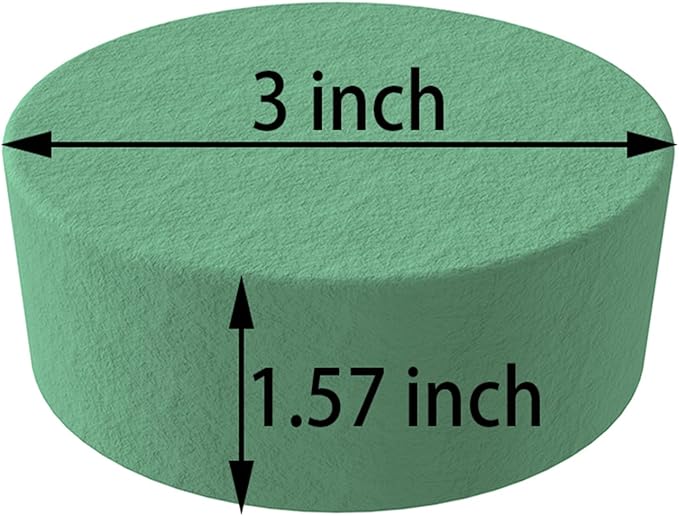 Flower Foam Block Round DIY Flower Arrangement Kit Wet Flower Foam 3 Inch 20 Pcs for Artificial Flowers, Wedding Aisle Flowers, Party Decoration